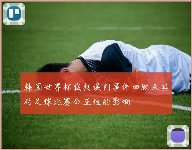 韩国世界杯裁判误判事件回顾及其对足球比赛公正性的影响